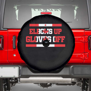 Elbows Up Gloves Off Spare Tire Cover Canadian Ice Hockey Lover Gift TS12 Black Print Your Wear