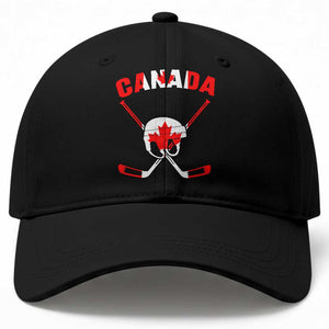 Canada Hockey Fan Ice Hockey Gear Red White Gift Baseball Cap TS12 Print Your Wear