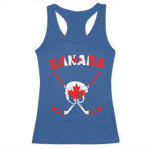 Canada Hockey Fan Ice Hockey Gear Red White Gift Racerback Tank Top TS12 Royal Blue Print Your Wear