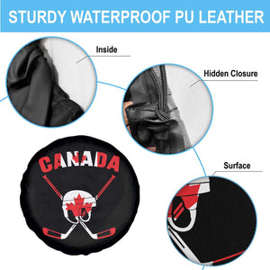 Canada Hockey Fan Ice Hockey Gear Red White Gift Spare Tire Cover TS12 Print Your Wear