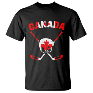 Canada Hockey Fan Ice Hockey Gear Red White Gift T Shirt TS12 Black Print Your Wear