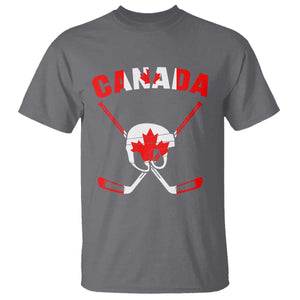 Canada Hockey Fan Ice Hockey Gear Red White Gift T Shirt TS12 Charcoal Print Your Wear