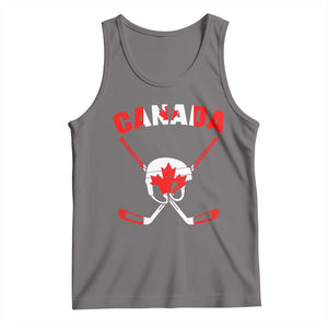 Canada Hockey Fan Ice Hockey Gear Red White Gift Tank Top TS12 Deep Heather Print Your Wear