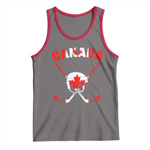 Canada Hockey Fan Ice Hockey Gear Red White Gift Tank Top TS12 Deep Heather Red Print Your Wear