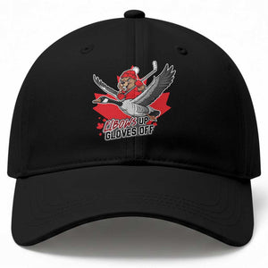 Elbows Up Gloves Off Baseball Cap Canadian Ice Hockey Beaver Gift TS12 Print Your Wear