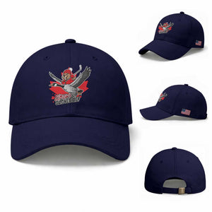 Elbows Up Gloves Off Baseball Cap Canadian Ice Hockey Beaver Gift TS12 Baseball Cap Universal Fit Dark Blue Print Your Wear