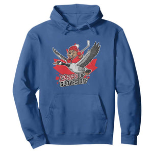 Elbows Up Gloves Off Hoodie Canadian Ice Hockey Beaver Gift TS12 Royal Blue Print Your Wear