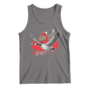 Elbows Up Gloves Off Tank Top Canadian Ice Hockey Beaver Gift TS12 Deep Heather Print Your Wear