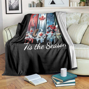 Christmas Canada Ice Hockey Lover Throw Blanket Tis The Season TS12 Print Your Wear