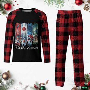Christmas Canada Ice Hockey Lover Plaid Pajama Set Tis The Season TS12 Buffalo Plaid Print Your Wear