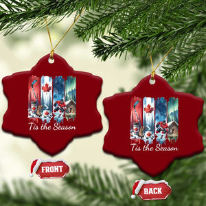 Christmas Canada Ice Hockey Lover Ceramic Ornament Tis The Season TS12 Print Your Wear