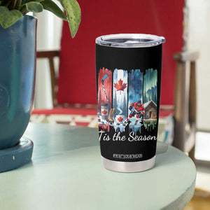 Christmas Canada Ice Hockey Lover Tumbler Cup Tis The Season TS12 Print Your Wear