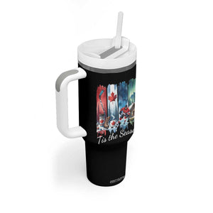 Christmas Canada Ice Hockey Lover Tumbler With Handle Tis The Season TS12 Print Your Wear