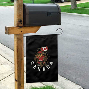 Funny Beaver Playing Ice Hockey With Canada Flag Gift Garden Flag TS12 Print Your Wear