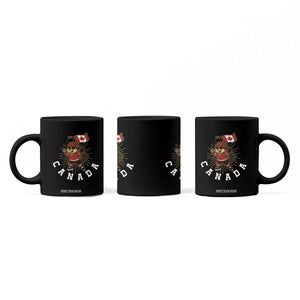 Funny Beaver Playing Ice Hockey With Canada Flag Gift Coffee Mug TS12 Print Your Wear