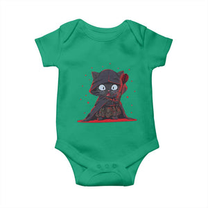 Funny Cat Vader Kitten Playing Darts Baby Onesie Space Scifi Dartist Gift TS12 Irish Green Print Your Wear
