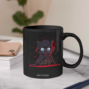 Funny Cat Vader Kitten Playing Darts Coffee Mug Space Scifi Dartist Gift TS12 Print Your Wear