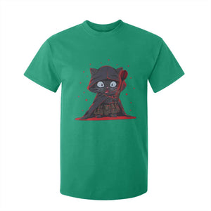 Funny Cat Vader Kitten Playing Darts T Shirt For Kid Space Scifi Dartist Gift TS12 Irish Green Print Your Wear