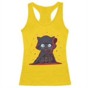 Funny Cat Vader Kitten Playing Darts Racerback Tank Top Space Scifi Dartist Gift TS12 Daisy Print Your Wear