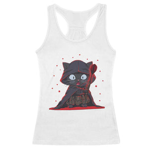 Funny Cat Vader Kitten Playing Darts Racerback Tank Top Space Scifi Dartist Gift TS12 White Print Your Wear
