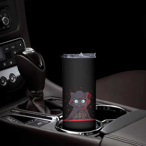 Funny Cat Vader Kitten Playing Darts Skinny Tumbler Space Scifi Dartist Gift TS12 Print Your Wear