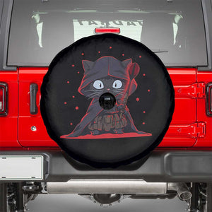 Funny Cat Vader Kitten Playing Darts Spare Tire Cover Space Scifi Dartist Gift TS12 Black Print Your Wear