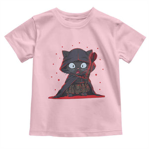 Funny Cat Vader Kitten Playing Darts Toddler T Shirt Space Scifi Dartist Gift TS12 Light Pink Print Your Wear