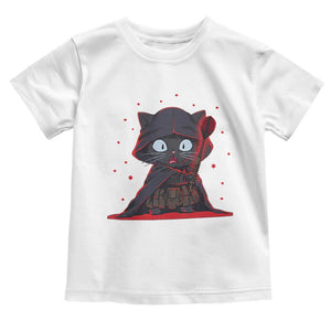 Funny Cat Vader Kitten Playing Darts Toddler T Shirt Space Scifi Dartist Gift TS12 White Print Your Wear