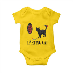 Funny Black Cat Darts Player Baby Onesie Darting Cat Dartist Gift TS12 Daisy Print Your Wear