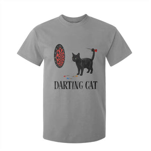 Funny Black Cat Darts Player T Shirt For Kid Darting Cat Dartist Gift TS12 Sport Gray Print Your Wear