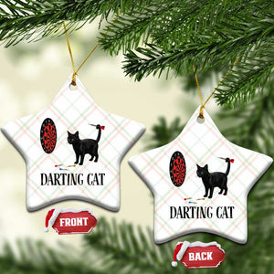 Funny Black Cat Darts Player Ceramic Ornament Darting Cat Dartist Gift TS12 Print Your Wear