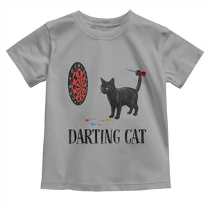 Funny Black Cat Darts Player Toddler T Shirt Darting Cat Dartist Gift TS12 Sport Gray Print Your Wear
