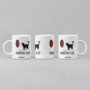 Funny Black Cat Darts Player Coffee Mug Darting Cat Dartist Gift TS12 Print Your Wear