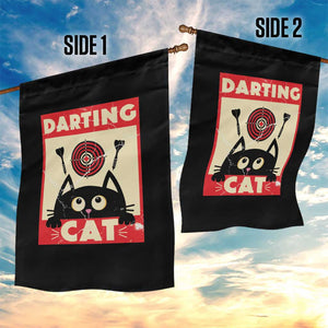 Black Cat Dart Thrower Garden Flag Cat Lover Dartist Gift TS12 Print Your Wear