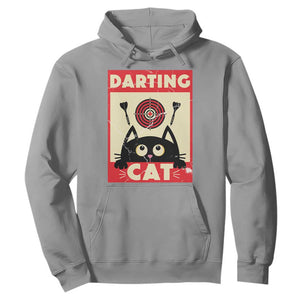 Black Cat Dart Thrower Hoodie Cat Lover Dartist Gift TS12 Sport Gray Print Your Wear