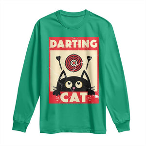 Black Cat Dart Thrower Long Sleeve Shirt Cat Lover Dartist Gift TS12 Irish Green Print Your Wear