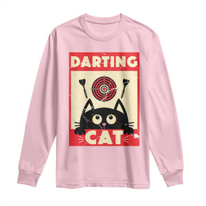 Black Cat Dart Thrower Long Sleeve Shirt Cat Lover Dartist Gift TS12 Light Pink Print Your Wear