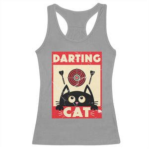 Black Cat Dart Thrower Racerback Tank Top Cat Lover Dartist Gift TS12 Sport Gray Print Your Wear