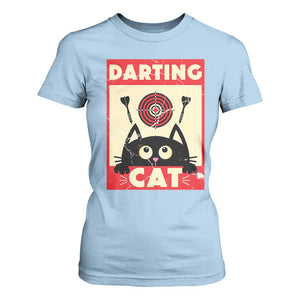 Black Cat Dart Thrower T Shirt For Women Cat Lover Dartist Gift TS12 Light Blue Print Your Wear