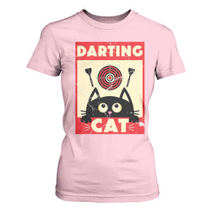 Black Cat Dart Thrower T Shirt For Women Cat Lover Dartist Gift TS12 Light Pink Print Your Wear