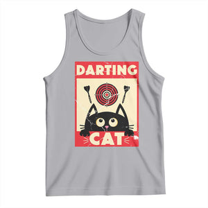 Black Cat Dart Thrower Tank Top Cat Lover Dartist Gift TS12 Athletic Heather Print Your Wear