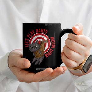 Funny Cat Darts Lover Coffee Mug Lets Play Darts Right Meow TS12 Print Your Wear