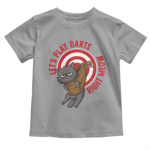 Funny Cat Darts Lover Toddler T Shirt Lets Play Darts Right Meow TS12 Sport Gray Print Your Wear
