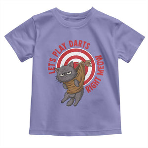 Funny Cat Darts Lover Toddler T Shirt Lets Play Darts Right Meow TS12 Violet Print Your Wear