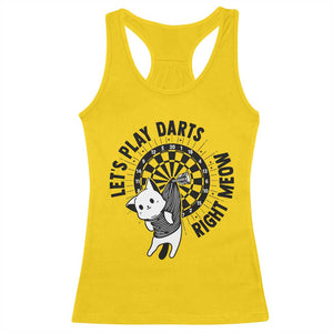 Lets Play Darts Right Meow Racerback Tank Top Cute Cat Dart Player Pub Game Gift TS12 Daisy Print Your Wear