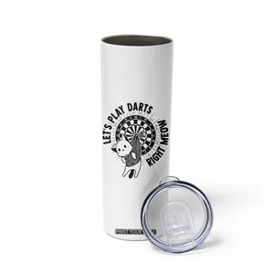 Lets Play Darts Right Meow Skinny Tumbler Cute Cat Dart Player Pub Game Gift TS12 Print Your Wear