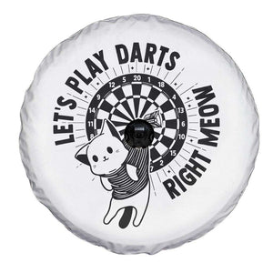Lets Play Darts Right Meow Spare Tire Cover Cute Cat Dart Player Pub Game Gift TS12 Print Your Wear