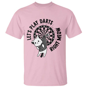 Lets Play Darts Right Meow T Shirt Cute Cat Dart Player Pub Game Gift TS12 Light Pink Print Your Wear