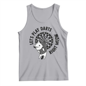 Lets Play Darts Right Meow Tank Top Cute Cat Dart Player Pub Game Gift TS12 Athletic Heather Print Your Wear