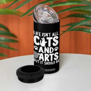 Life Is Not All Cats And Darts But It Should Be 4 in 1 Can Cooler Tumbler Funny Dartist Gift TS12 Print Your Wear